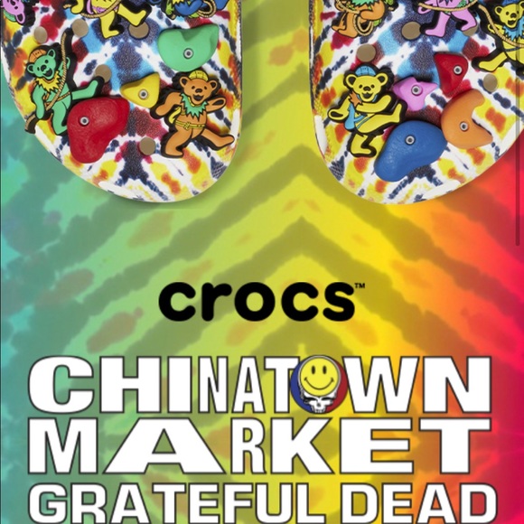 Chinatown Market x Grateful Dead Crocs Size 8M/10W - Picture 2 of 3